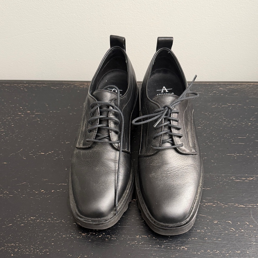 Aquatalia Women's Black Leather Loafers